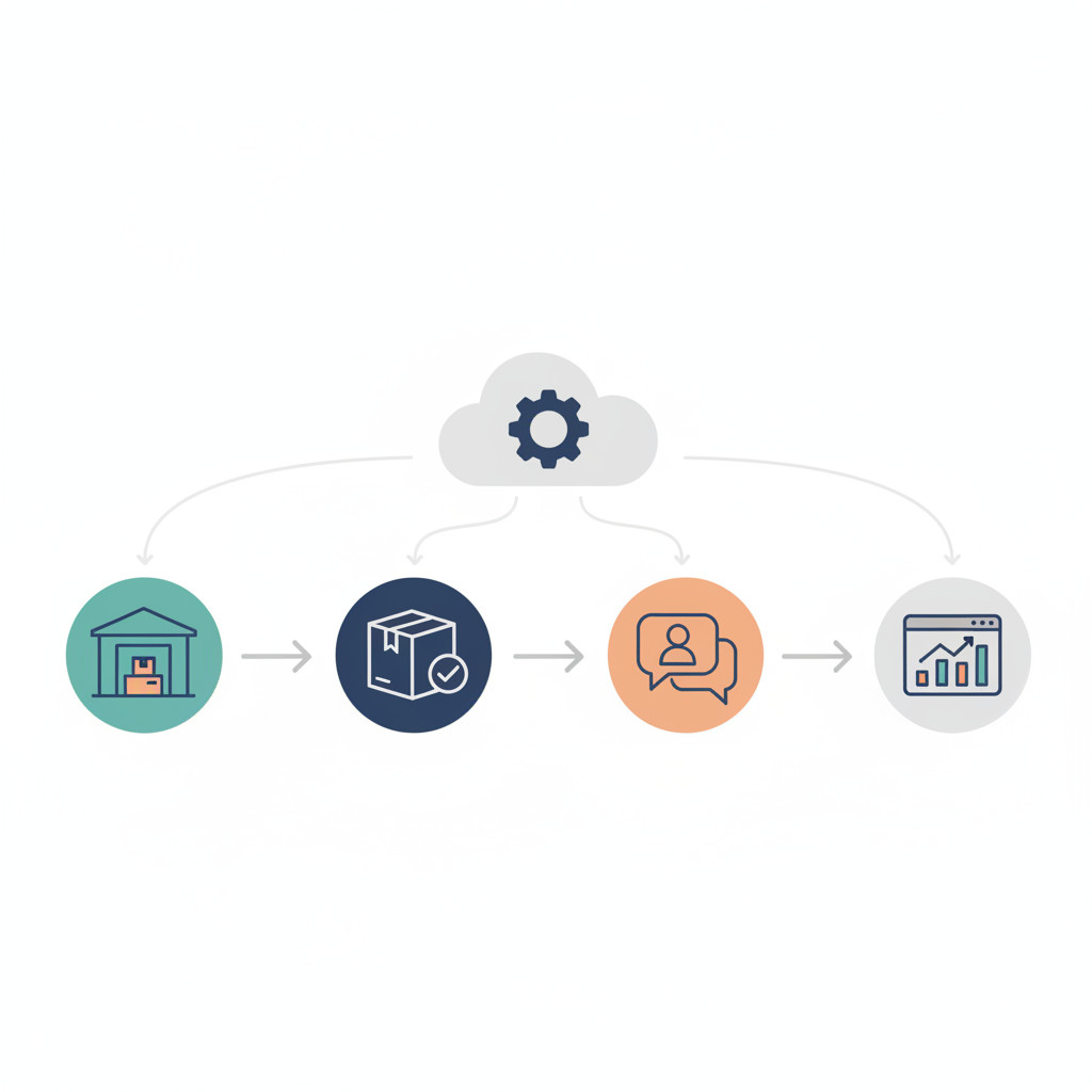 Ecommerce automation workflow illustration
