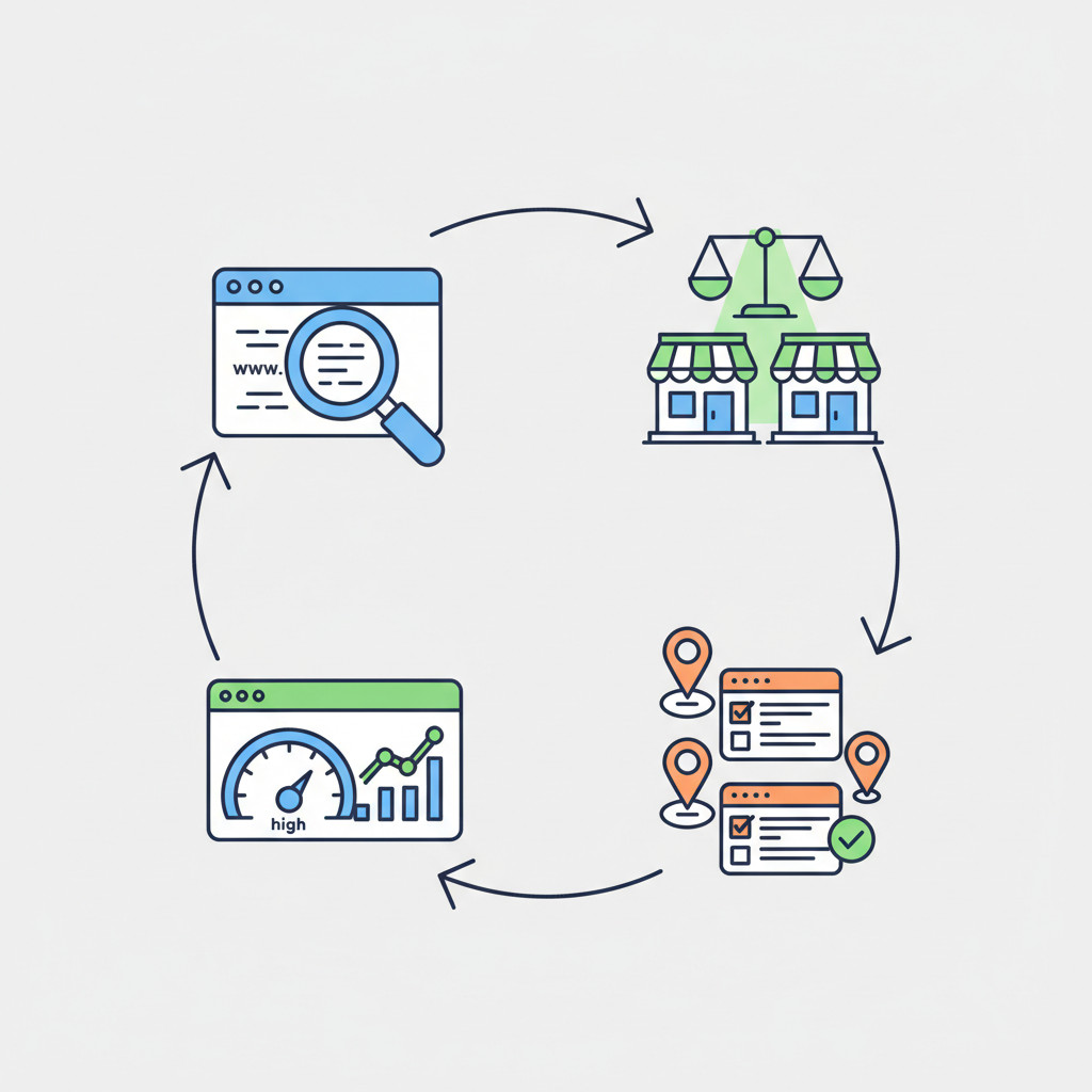 Local SEO audit workflow illustration